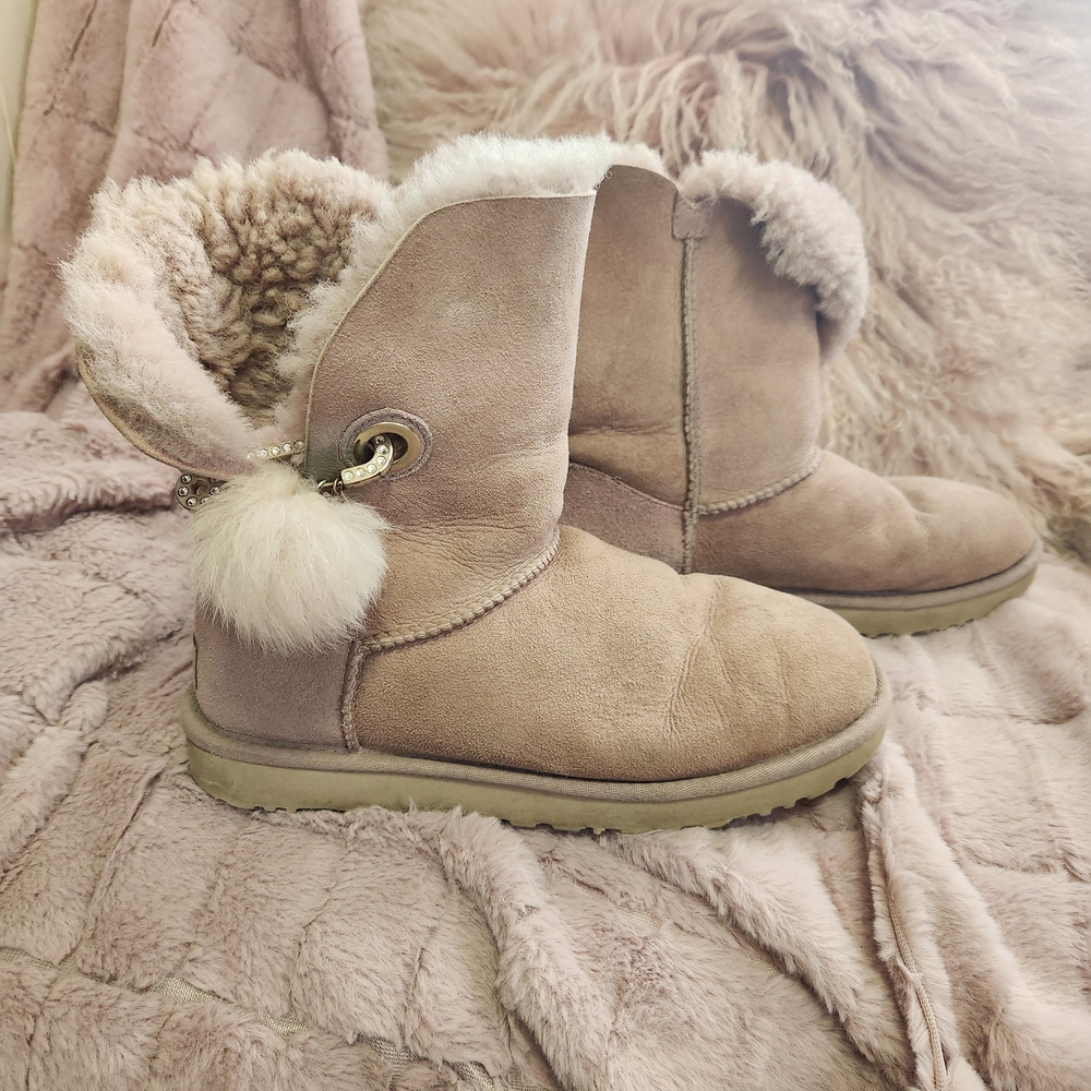 Cozy Blush Pink Shearling Women's Boots